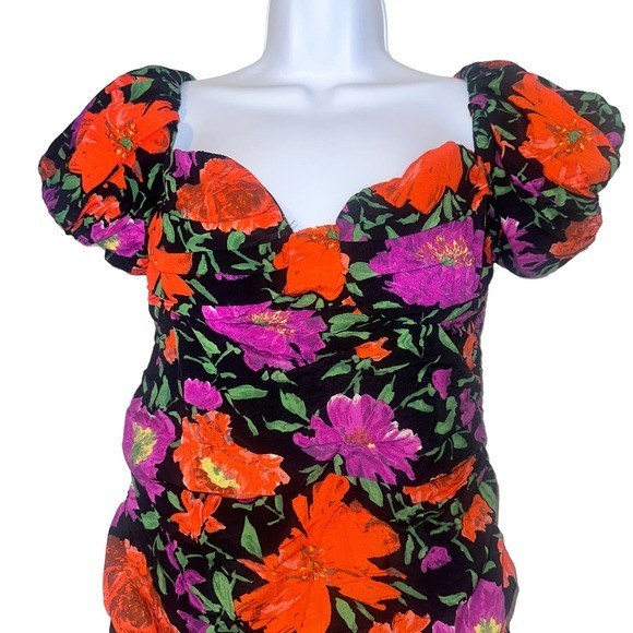 NWT Zara Floral Print Off the Shoulder Mini Dress size Large - Picture 5 of 15